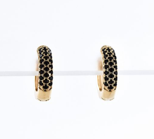 Nalia — Créoles Zircons Noires