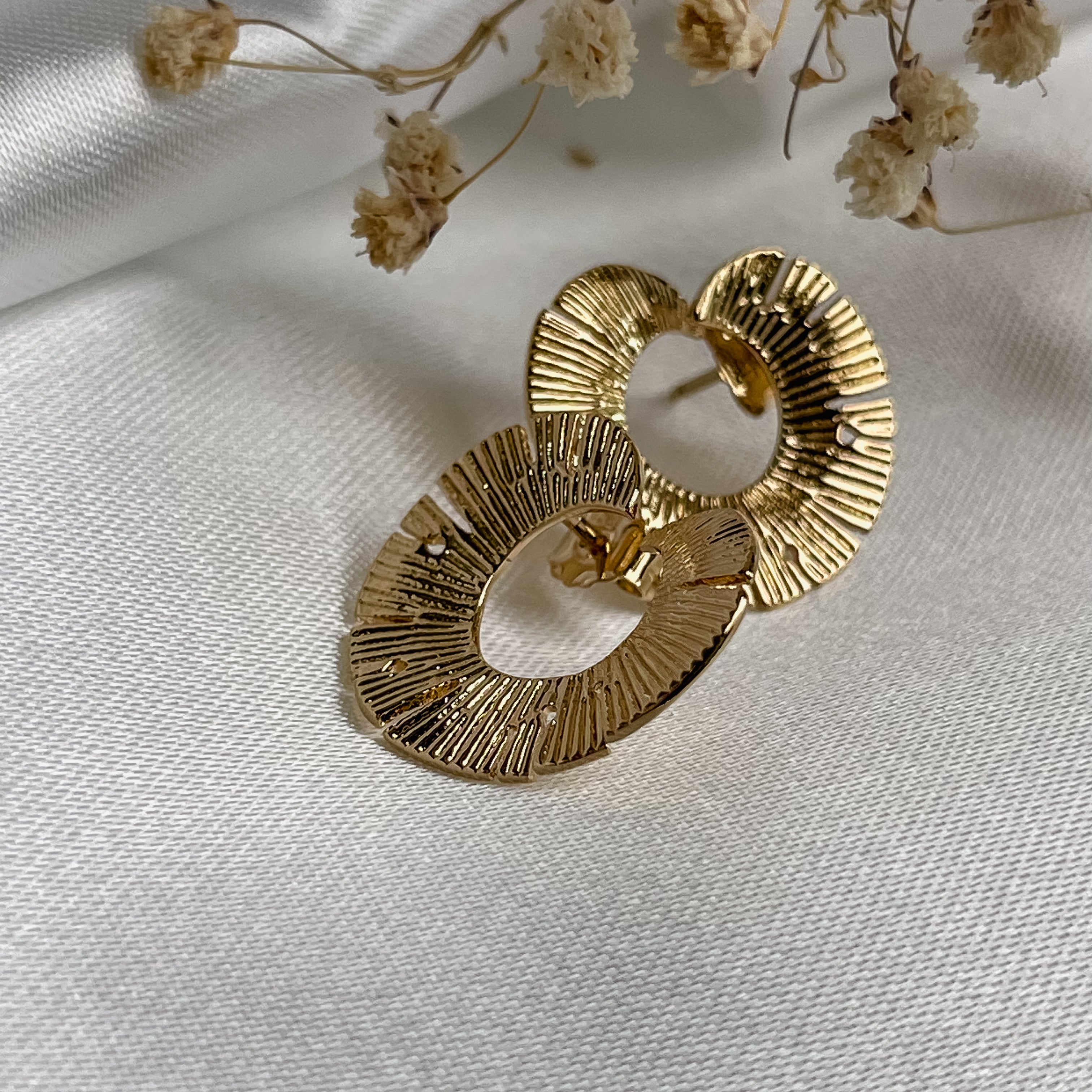 Wangari- Boucles d'oreilles "Feuille de Bananier"