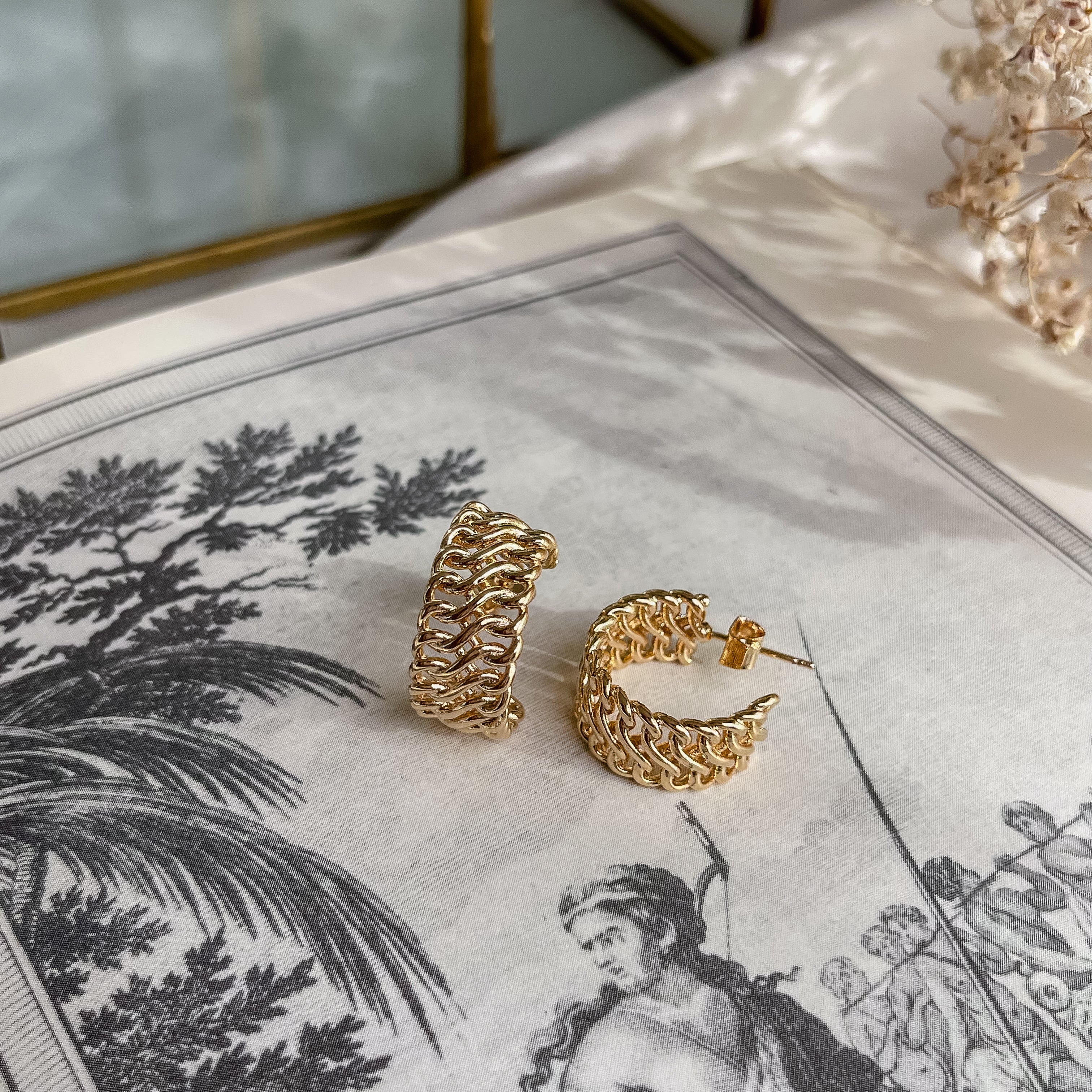 Amélia- Boucles Créoles Tressées